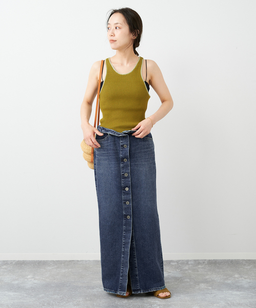 plage（プラージュ）の「製品加工デニムロングスカート（デニムスカート・レディース・ネイビー・38/36）」の7枚目の写真