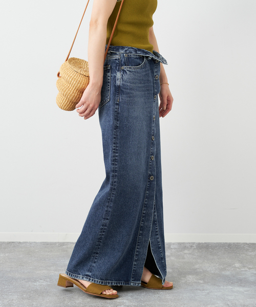 plage（プラージュ）の「製品加工デニムロングスカート（デニムスカート・レディース・ネイビー・38/36）」の8枚目の写真