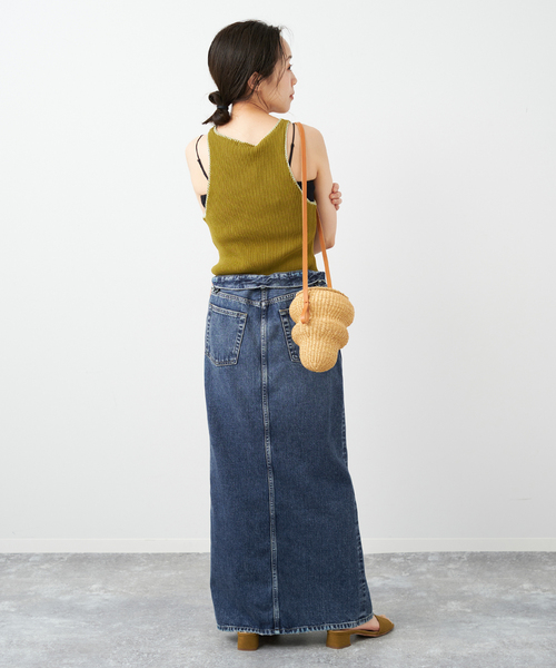 plage（プラージュ）の「製品加工デニムロングスカート（デニムスカート・レディース・ネイビー・38/36）」の9枚目の写真