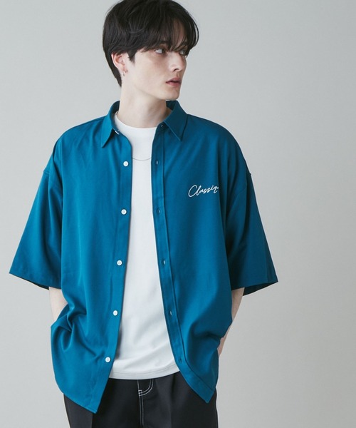 LUCY(ルーシー)の「LUCY/アムンゼン シンプルロゴBIGシャツ(シャツ/ブラウス・メンズ・ホワイト/ブラック/ブルー/ダークグレー・MEDIUM/LARGE)」の4枚目の写真