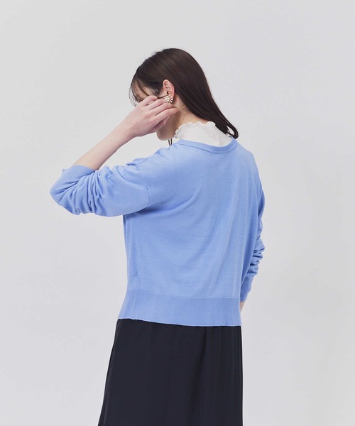 HONEYSUCKLE ROSE（ハニーサックルローズ）の「【HONEYSUCKLE ROSE】サラサラ冷感２ＷＡＹカーデ / UVカット（カーディガン/ボレロ・レディース・ブラック/ブルー/ホワイト/イエロー・L/M）」の10枚目の写真