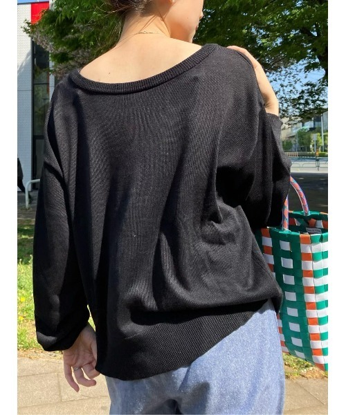 HONEYSUCKLE ROSE（ハニーサックルローズ）の「【HONEYSUCKLE ROSE】サラサラ冷感２ＷＡＹカーデ / UVカット（カーディガン/ボレロ・レディース・ブラック/ブルー/ホワイト/イエロー・L/M）」の21枚目の写真