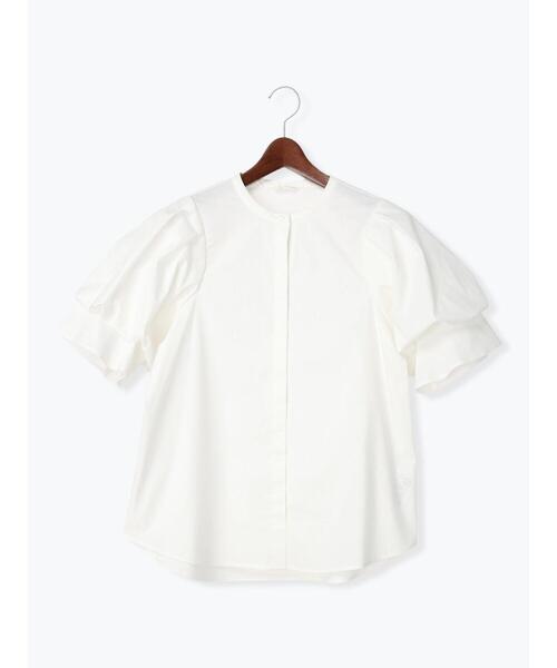 Te chichi（テチチ）の「バンドカラーバルーン袖ブラウス（シャツ/ブラウス・レディース・ベージュ/オフホワイト/ブルー・ﾌﾘ-）」の22枚目の写真