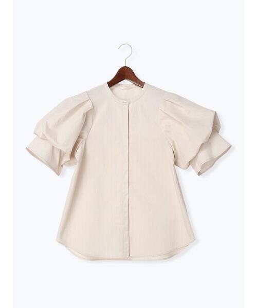 Te chichi（テチチ）の「バンドカラーバルーン袖ブラウス（シャツ/ブラウス・レディース・ベージュ/オフホワイト/ブルー・ﾌﾘ-）」の21枚目の写真