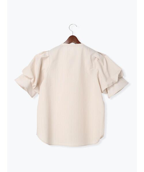 Te chichi（テチチ）の「バンドカラーバルーン袖ブラウス（シャツ/ブラウス・レディース・ベージュ/オフホワイト/ブルー・ﾌﾘ-）」の20枚目の写真