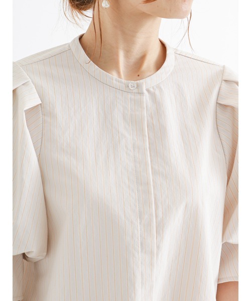 Te chichi（テチチ）の「バンドカラーバルーン袖ブラウス（シャツ/ブラウス・レディース・ベージュ/オフホワイト/ブルー・ﾌﾘ-）」の13枚目の写真