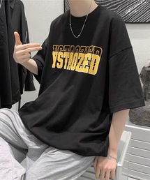 韓国ストリート ビッグシルエットプリントロゴTシャツ