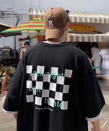 韓国ストリート ビッグシルエットプリントロゴTシャツ