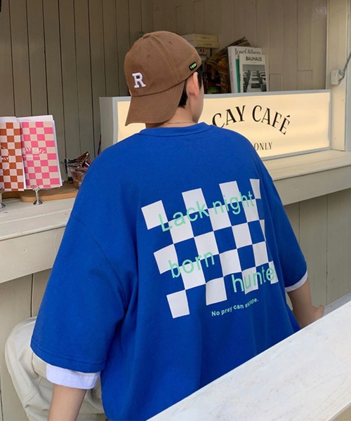 96thes(クローズ)の「韓国ストリート ビッグシルエットプリントロゴTシャツ(Tシャツ/カットソー・メンズ・ブルー系その他2/ブラック系その他2/ホワイト系その他2/グレー系その他/ブラック系その他/ホワイト系その他/ブラック/ホワイト/ブルー・L/M)」の15枚目の写真