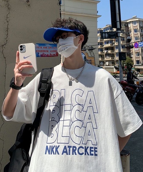 96thes(クローズ)の「韓国ストリート ビッグシルエットプリントロゴTシャツ(Tシャツ/カットソー・メンズ・ブルー系その他2/ブラック系その他2/ホワイト系その他2/グレー系その他/ブラック系その他/ホワイト系その他/ブラック/ホワイト/ブルー・L/M)」の20枚目の写真
