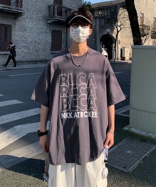 96thes(クローズ)の「韓国ストリート ビッグシルエットプリントロゴTシャツ(Tシャツ/カットソー・メンズ・ブルー系その他2/ブラック系その他2/ホワイト系その他2/グレー系その他/ブラック系その他/ホワイト系その他/ブラック/ホワイト/ブルー・L/M)」の12枚目の写真