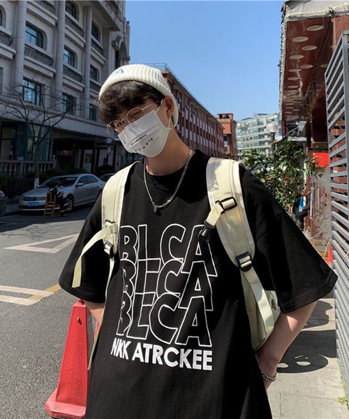 96thes(クローズ)の「韓国ストリート ビッグシルエットプリントロゴTシャツ(Tシャツ/カットソー・メンズ・ブルー系その他2/ブラック系その他2/ホワイト系その他2/グレー系その他/ブラック系その他/ホワイト系その他/ブラック/ホワイト/ブルー・L/M)」の14枚目の写真