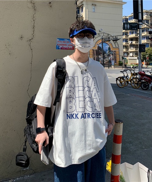 96thes(クローズ)の「韓国ストリート ビッグシルエットプリントロゴTシャツ(Tシャツ/カットソー・メンズ・ブルー系その他2/ブラック系その他2/ホワイト系その他2/グレー系その他/ブラック系その他/ホワイト系その他/ブラック/ホワイト/ブルー・L/M)」の10枚目の写真