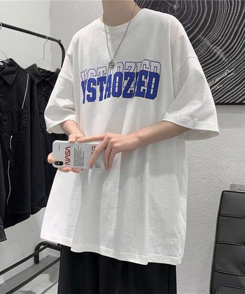 96thes(クローズ)の「韓国ストリート ビッグシルエットプリントロゴTシャツ(Tシャツ/カットソー・メンズ・ブルー系その他2/ブラック系その他2/ホワイト系その他2/グレー系その他/ブラック系その他/ホワイト系その他/ブラック/ホワイト/ブルー・L/M)」の13枚目の写真