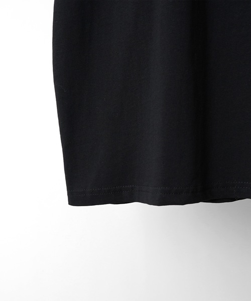 Kashiko ブラック ロゴ Tシャツ タイツ スリット 韓国
