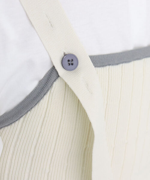 fredy emue(フレディエミュ)の「【fredyemueフレディエミュ】配色ニットビスチェ(ニット/セーター・レディース・ブラック/オフホワイト・38)」の3枚目の写真