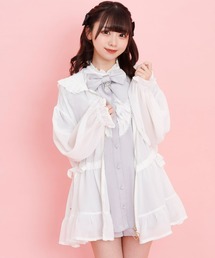 シフォンボリュームリボンパーカー