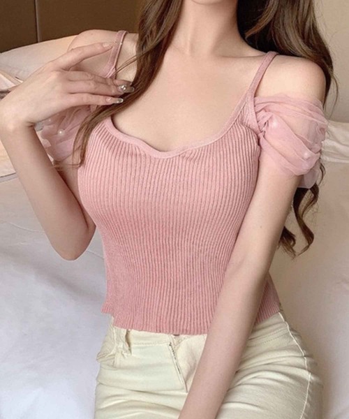 SPIGA（スピーガ）の「ﾊﾟｰﾙ付ｼｱｰ袖ﾄｯﾌﾟｽ（その他トップス・レディース・ホワイト/ブラック/ベージュ/ピンク・FREE）」の16枚目の写真