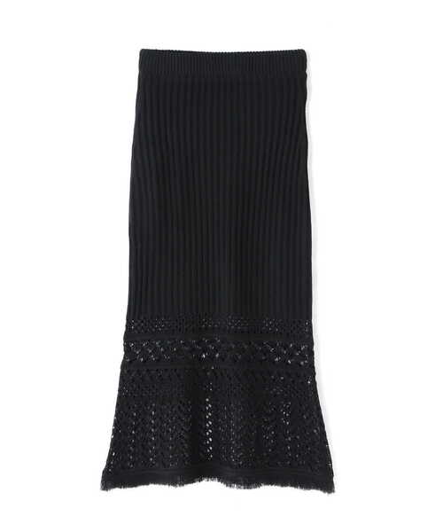 N.(N. Natural Beauty Basic)(エヌエヌナチュラルビューティーベーシック)の「◆透かし編みニットレーススカート(スカート・レディース・ブラック/クリーム/オレンジ・MEDIUM)」の21枚目の写真