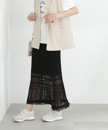 N.(N. Natural Beauty Basic) | ◆透かし編みニットレーススカート(スカート)