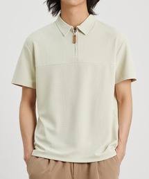 Cloudstyle（クラウドスタイル）の「【Cloudstyle】ハーフジップ 半袖 ポロシャツ（ポロシャツ）」