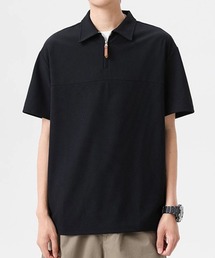 Cloudstyle | 【Cloudstyle】ハーフジップ 半袖 ポロシャツ(ポロシャツ)