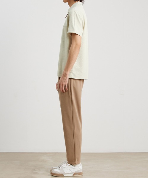 Cloudstyle（クラウドスタイル）の「【Cloudstyle】ハーフジップ 半袖 ポロシャツ（ポロシャツ・メンズ・ライトグリーン/キャメル/ホワイト/ブラック・LARGE/X-LARGE/MEDIUM/XX-LARGE）」の7枚目の写真