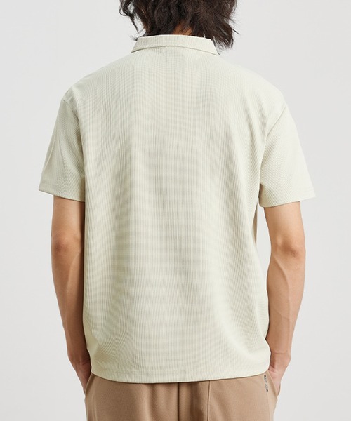 Cloudstyle（クラウドスタイル）の「【Cloudstyle】ハーフジップ 半袖 ポロシャツ（ポロシャツ・メンズ・ライトグリーン/キャメル/ホワイト/ブラック・LARGE/X-LARGE/MEDIUM/XX-LARGE）」の8枚目の写真