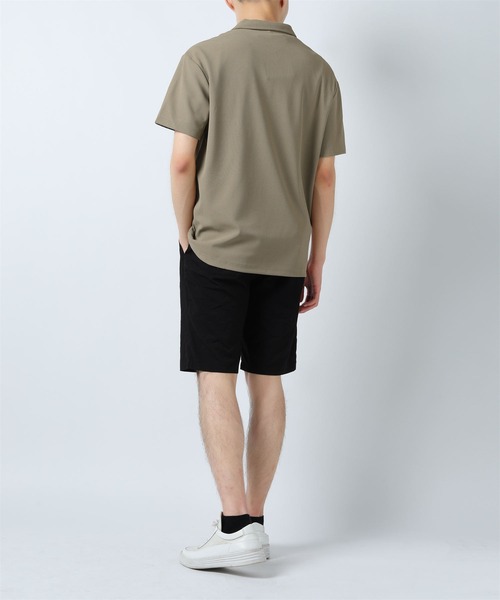 Cloudstyle（クラウドスタイル）の「【Cloudstyle】ハーフジップ 半袖 ポロシャツ（ポロシャツ・メンズ・ライトグリーン/キャメル/ホワイト/ブラック・LARGE/X-LARGE/MEDIUM/XX-LARGE）」の18枚目の写真