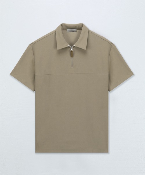 Cloudstyle（クラウドスタイル）の「【Cloudstyle】ハーフジップ 半袖 ポロシャツ（ポロシャツ・メンズ・ライトグリーン/キャメル/ホワイト/ブラック・LARGE/X-LARGE/MEDIUM/XX-LARGE）」の19枚目の写真