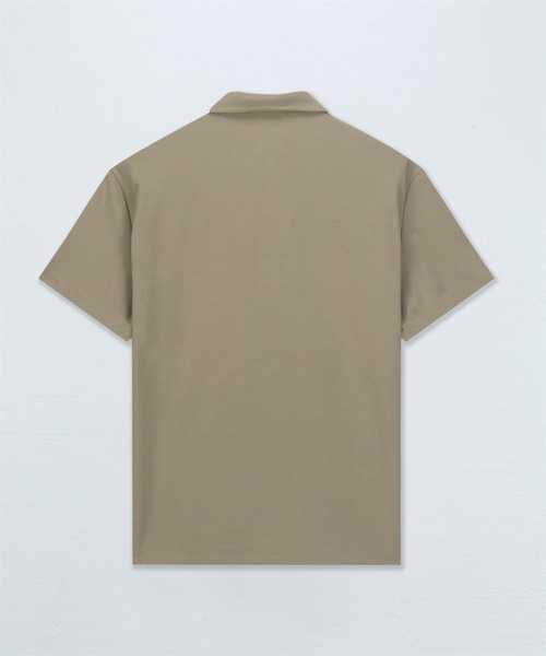 Cloudstyle（クラウドスタイル）の「【Cloudstyle】ハーフジップ 半袖 ポロシャツ（ポロシャツ・メンズ・ライトグリーン/キャメル/ホワイト/ブラック・LARGE/X-LARGE/MEDIUM/XX-LARGE）」の20枚目の写真