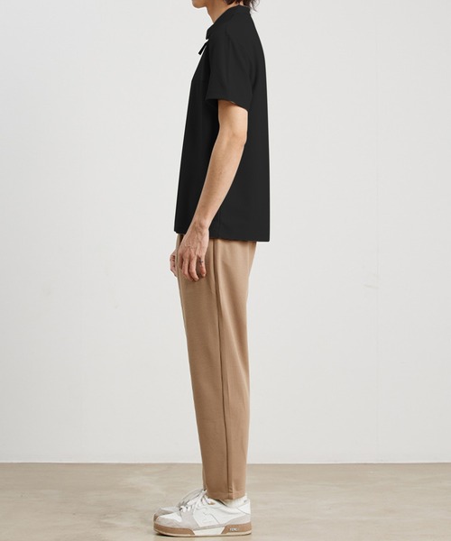 Cloudstyle（クラウドスタイル）の「【Cloudstyle】ハーフジップ 半袖 ポロシャツ（ポロシャツ・メンズ・ライトグリーン/キャメル/ホワイト/ブラック・LARGE/X-LARGE/MEDIUM/XX-LARGE）」の10枚目の写真