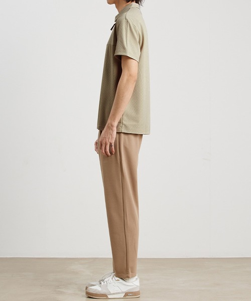 Cloudstyle（クラウドスタイル）の「【Cloudstyle】ハーフジップ 半袖 ポロシャツ（ポロシャツ・メンズ・ライトグリーン/キャメル/ホワイト/ブラック・LARGE/X-LARGE/MEDIUM/XX-LARGE）」の15枚目の写真