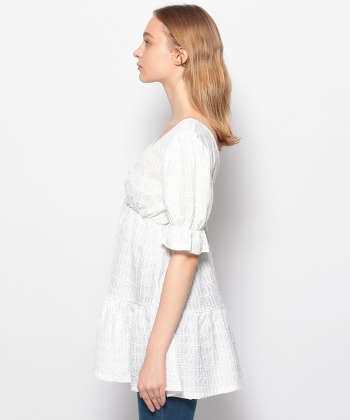 FOREVER 21（フォーエバー トゥエンティーワン）の「深Vネックチュニックミニワンピース（チュニック・レディース・ホワイト/ブラック・SMALL/MEDIUM）」の5枚目の写真