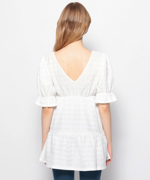 FOREVER 21（フォーエバー トゥエンティーワン）の「深Vネックチュニックミニワンピース（チュニック・レディース・ホワイト/ブラック・SMALL/MEDIUM）」の12枚目の写真