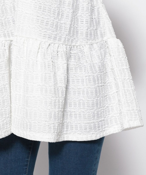 FOREVER 21（フォーエバー トゥエンティーワン）の「深Vネックチュニックミニワンピース（チュニック・レディース・ホワイト/ブラック・SMALL/MEDIUM）」の4枚目の写真