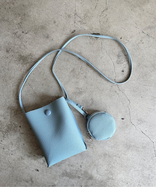 COMMON WARE（コモンウェアー）の「EM:AT CREATION ポーチ付きミニショルダー　軽量（ショルダーバッグ・レディース・ブラック/グレイッシュベージュ/アイボリー/ブルー/ピンク・FREE）」の5枚目の写真