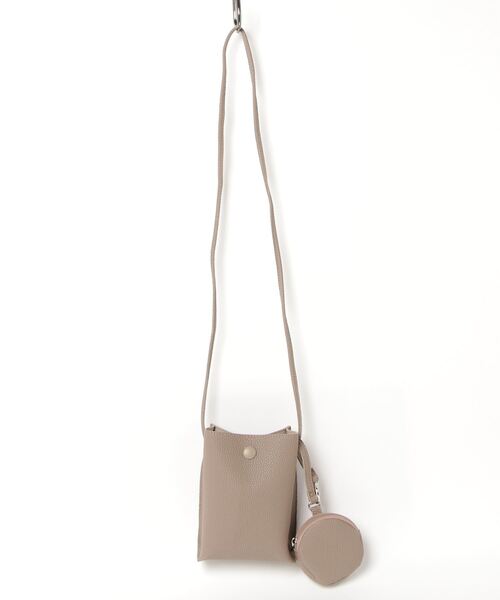 COMMON WARE（コモンウェアー）の「EM:AT CREATION ポーチ付きミニショルダー　軽量（ショルダーバッグ・レディース・ブラック/グレイッシュベージュ/アイボリー/ブルー/ピンク・FREE）」の16枚目の写真