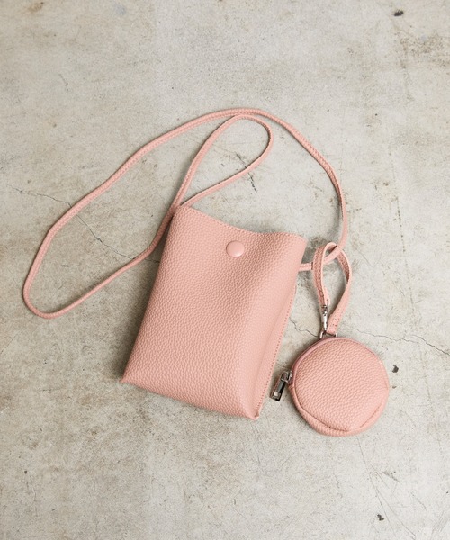 COMMON WARE（コモンウェアー）の「EM:AT CREATION ポーチ付きミニショルダー　軽量（ショルダーバッグ・レディース・ブラック/グレイッシュベージュ/アイボリー/ブルー/ピンク・FREE）」の20枚目の写真