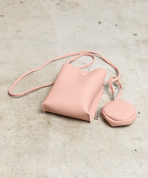 COMMON WARE（コモンウェアー）の「EM:AT CREATION ポーチ付きミニショルダー　軽量（ショルダーバッグ・レディース・ブラック/グレイッシュベージュ/アイボリー/ブルー/ピンク・FREE）」の22枚目の写真