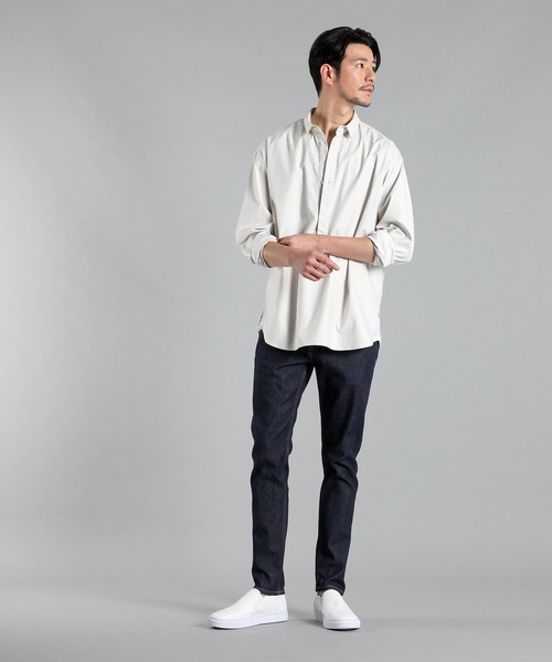 LANVIN en Bleu（ランバンオンブルー）の「【Made in JAPAN(岡山)】11ozワンウォッシュ スキニーストレッチデニム（デニムパンツ・メンズ・ダークインディゴブルー・46/48/50/52）」の3枚目の写真