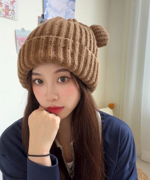 レアモデル◎D&G 猫耳ビーニー アルパカ混モヘア vintageア