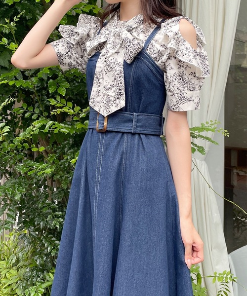 TORTE（トルテ）の「肩あきフリルブラウス（シャツ/ブラウス・レディース・ライトブルー/ブラック系その他/ホワイト/ブラック×ホワイト・FREE）」の6枚目の写真