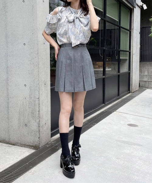 TORTE（トルテ）の「肩あきフリルブラウス（シャツ/ブラウス・レディース・ライトブルー/ブラック系その他/ホワイト/ブラック×ホワイト・FREE）」の10枚目の写真