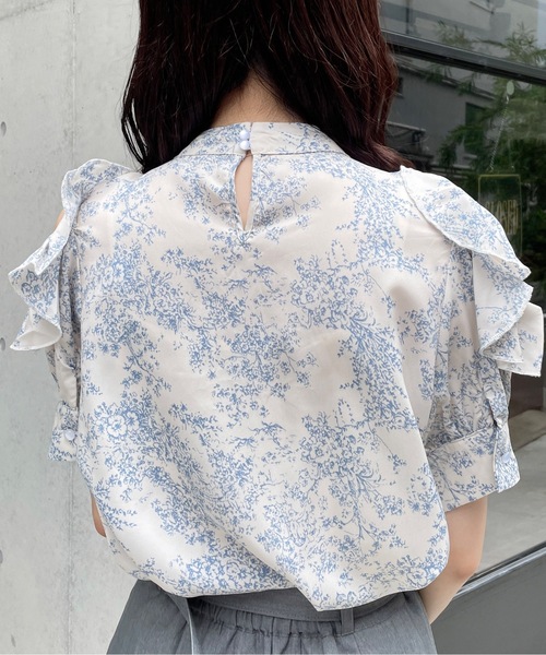 TORTE（トルテ）の「肩あきフリルブラウス（シャツ/ブラウス・レディース・ライトブルー/ブラック系その他/ホワイト/ブラック×ホワイト・FREE）」の19枚目の写真