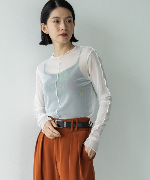 HARE（ハレ）の「2WAYシシュウシアートップス(HARE)（Tシャツ