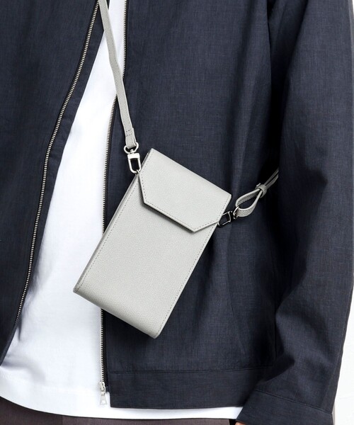 SONNE（ゾンネ）の「【SONNE/ゾンネ】SOX023 SMARTPHONE SHOULDER（ショルダーバッグ・メンズ・ライトグレー/ネイビー/オレンジ/ブラック・FREE）」の2枚目の写真