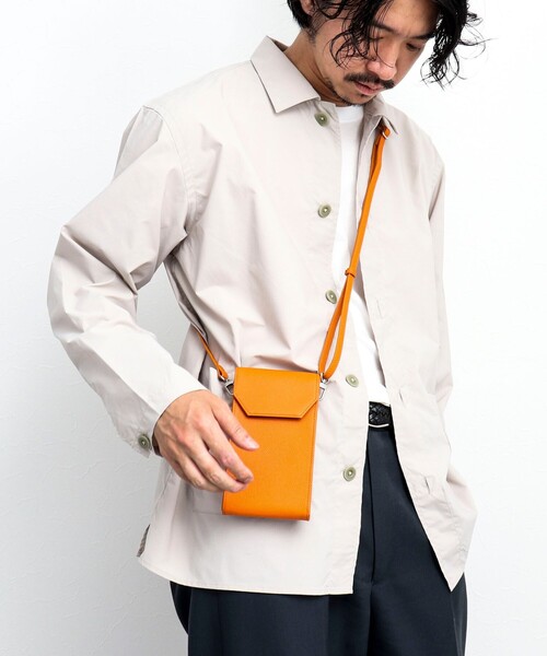 SONNE（ゾンネ）の「【SONNE/ゾンネ】SOX023 SMARTPHONE SHOULDER（ショルダーバッグ・メンズ・ライトグレー/ネイビー/オレンジ/ブラック・FREE）」の13枚目の写真