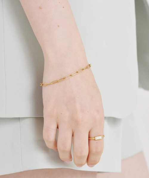 LHME(エルエイチエムイー)の「LHME スリムオーバルチェーンブレスレット/サージカルステンレス316L(金属アレルギー対応)(ブレスレット・レディース・ゴールド/シルバー・ONE SIZE)」の14枚目の写真