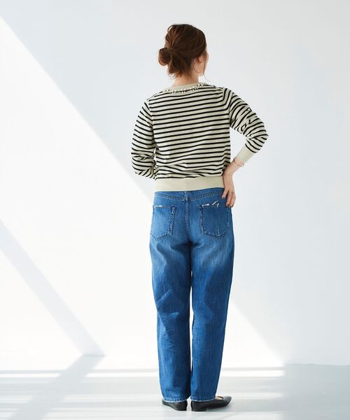 le.coeur blanc（ルクールブラン）の「パール刺繍ニットカーディガン（カーディガン/ボレロ・レディース・ブラック/マスタード/グレイッシュベージュ/ベージュ系その他3・38）」の10枚目の写真